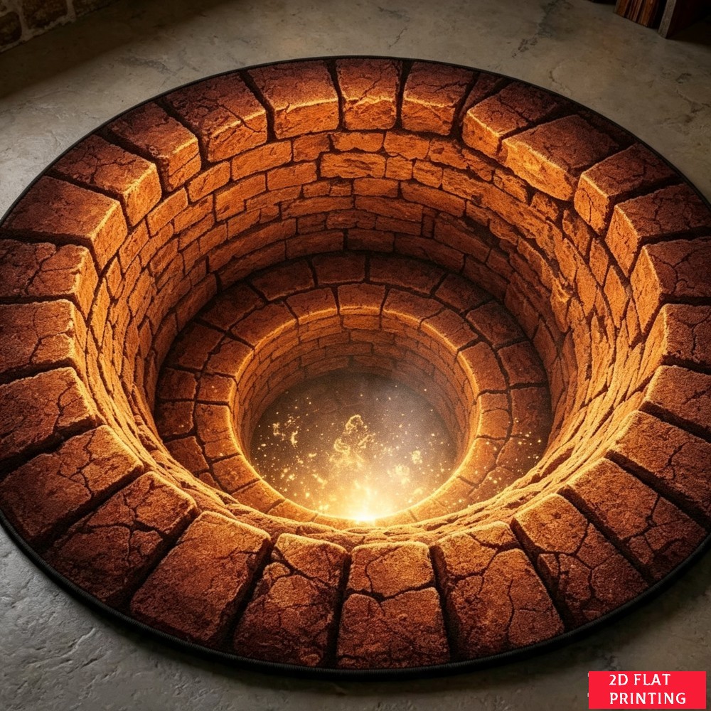 Home Decor Lighting Wholesale - Круглый ковер с 3D-иллюзией «Древний каменный
