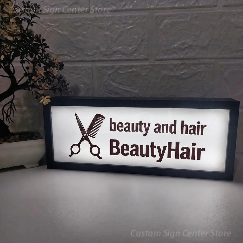 Neon Sign Custom Led - Индивидуальная светодиодная неоновая акриловая вывеска BeautyHair,
