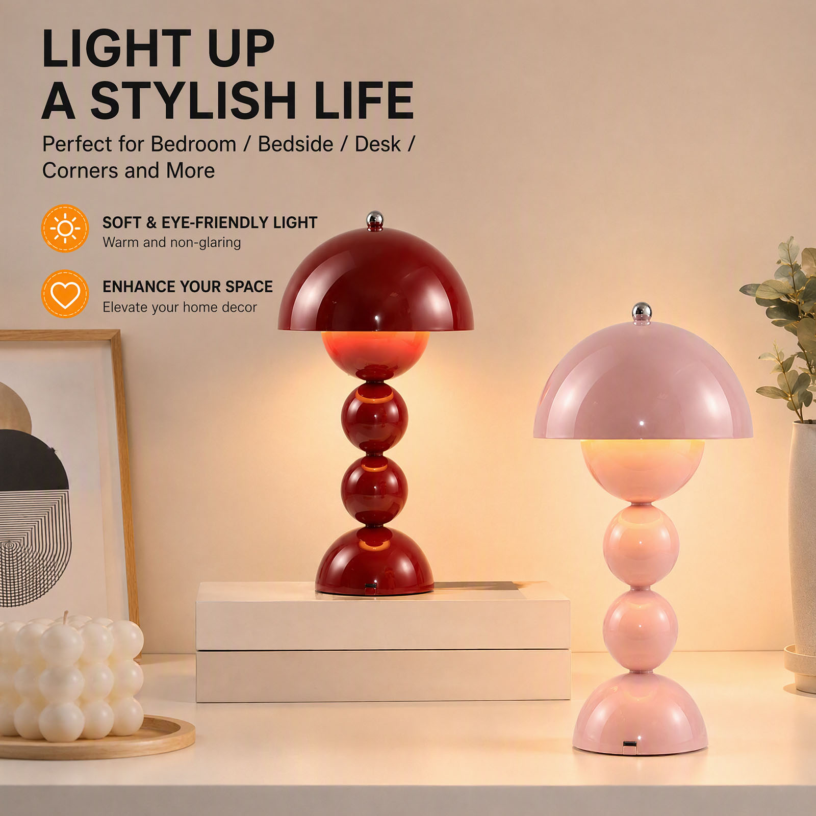 Ретро-светильник в форме гриба – обзор и цена Mushroom Table Lamp