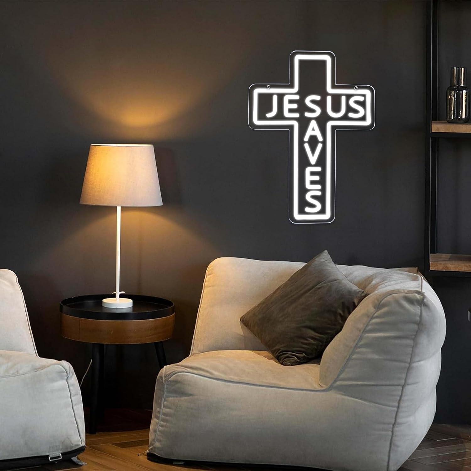 Неоновые вывески «Иисус спасае – обзор и цена Lighting Decor Bedroom