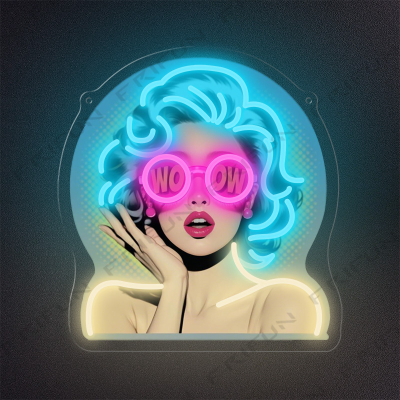 Неоновая вывеска WOW Curl Girl – обзор и цена Lighting Decor Wow