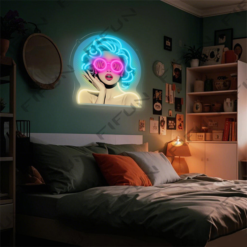 Неоновая вывеска WOW Curl Girl – обзор и цена Lighting Decor Wow